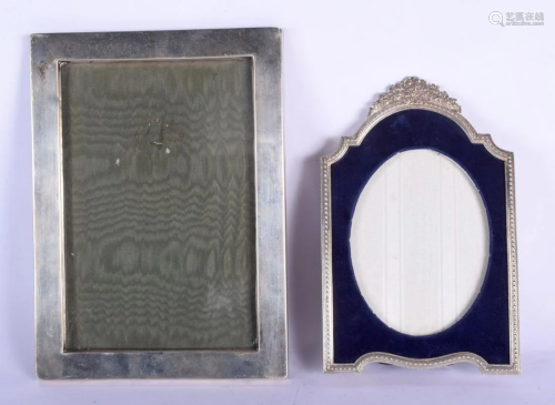 A 1940S SILVER PHOTOGRAPH FRAME together with a