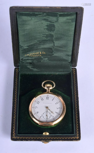 A 14CT GOLD VACHERON AND CONSTANTIN POCKET WATCH