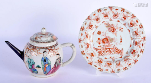 A LATE 17TH CENTURY CHINESE ROUGE DE FER PORCELAIN