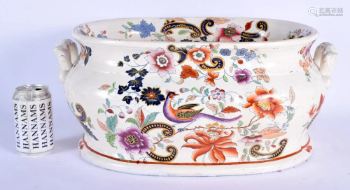 A LARGE EARLY 19TH CENTURY IRONSTONE POTTERY TWIN