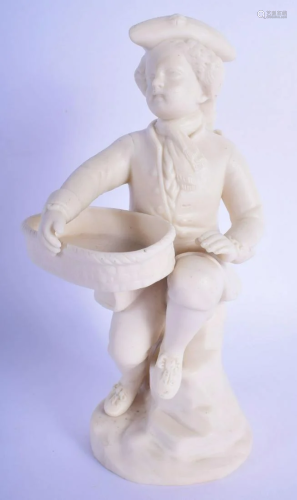 A LATE 19TH CENTURY ENGLISH PARIAN WARE FIGURE OF A