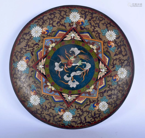 A 19TH CENTURY JAPANESE MEIJI PERIOD CLOISONNE ENAMEL