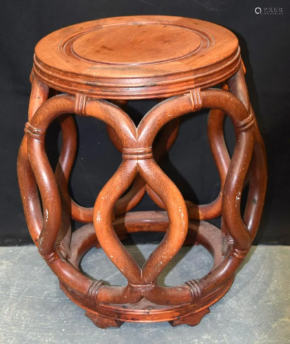 AN EARLY 20TH CENTURY CHINESE HARDWOOD CIRCULAR ST…