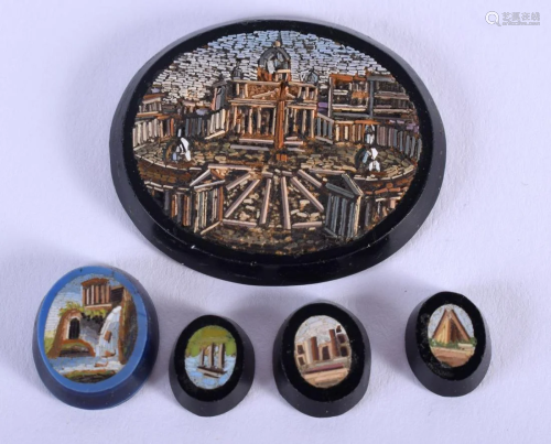 A LOVELY SET OF FIVE EARLY 19TH CENTURY ITALIAN MICRO