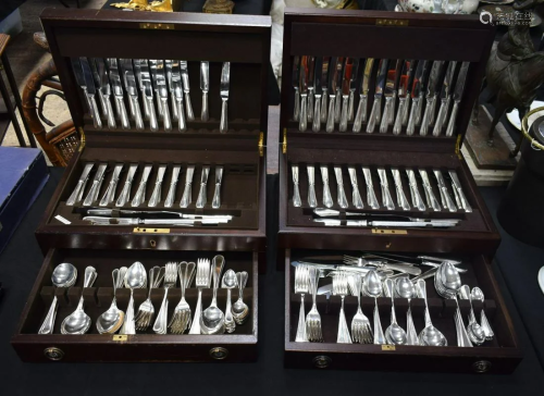 TWO BOXED HARRODS OF LONDON CANTEENS OF CUTLERY. (…