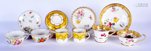 AN EARLY 19TH CENTURY ENGLISH PORCELAIN TRIO together