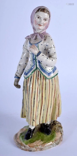 AN 18TH CENTURY GERMAN HOSCHT PORCELAIN FIGURE modelled