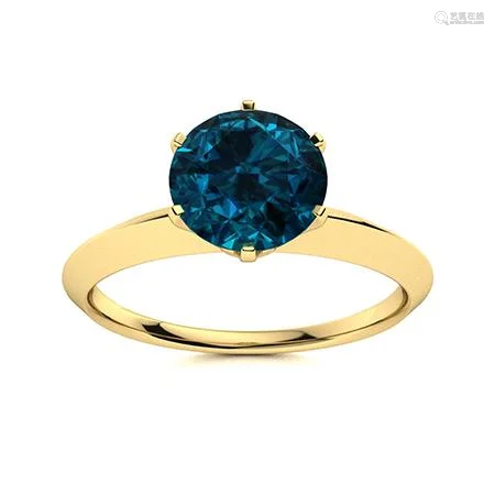 Natural 1.71 CTW Topaz Solitaire Ring 14K Yellow Gold