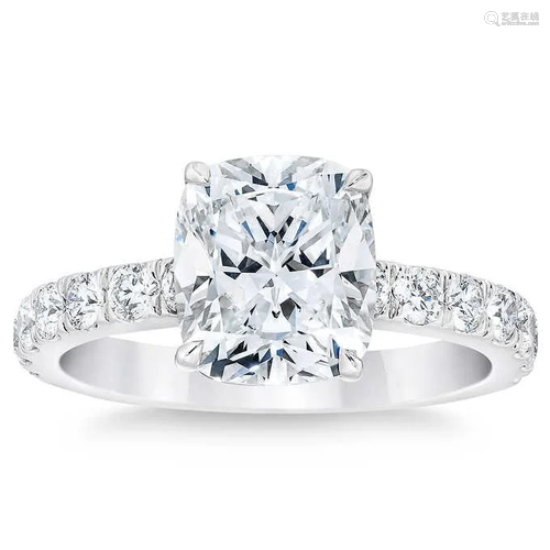 Natural 3.10 CT Diamond Bridal Ring 18K White Gold