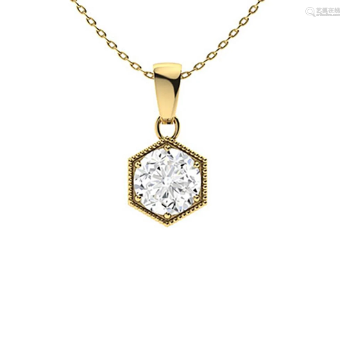 0.82 ctw Diamond Necklace 14K Yellow Gold