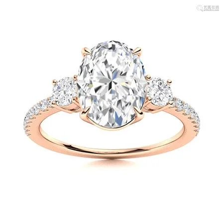 Natural 1.13 CTW Diamond Solitaire Ring 18K Rose Gold