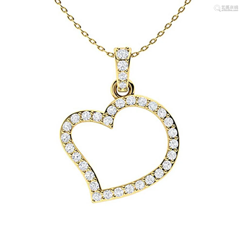 0.35 ctw Diamond Necklace 18K Yellow Gold