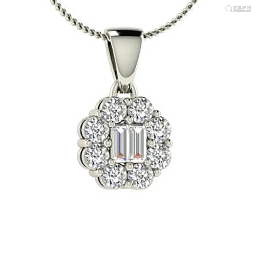 0.16 ctw Diamond Necklace 14K White Gold