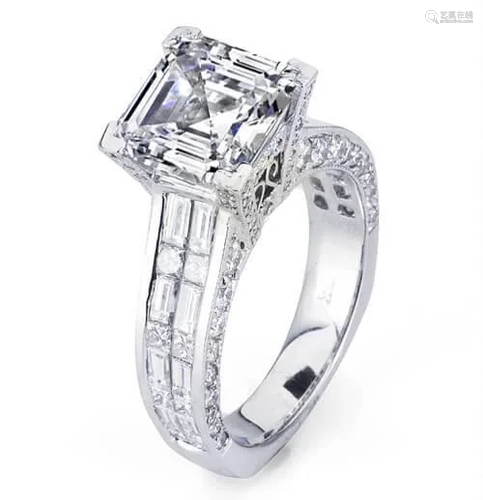 Natural 4.32 CTW Celebrity Asscher Cut Diamond