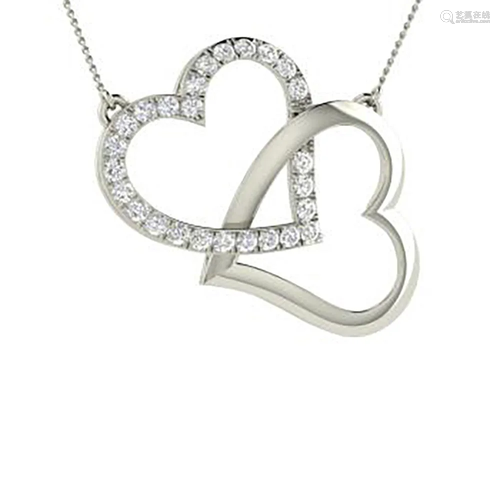 0.44 ctw Diamond Necklace 14K White Gold