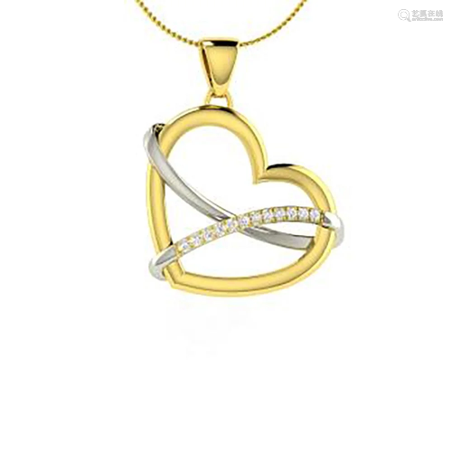 0.08 ctw Diamond Necklace 18K Yellow Gold