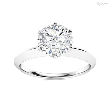 Natural 1.86 CTW Diamond Solitaire Ring 14K White Gold