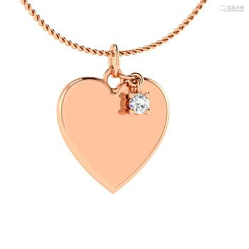 0.04 ctw Diamond Necklace 14K Rose Gold