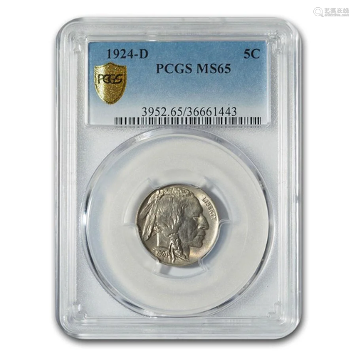 1924-D Buffalo Nickel MS-65 PCGS