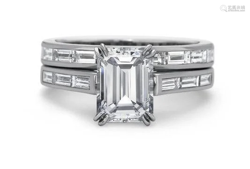 Natural 2.42 CTW Channel Set Baguettes & Emerald Cut