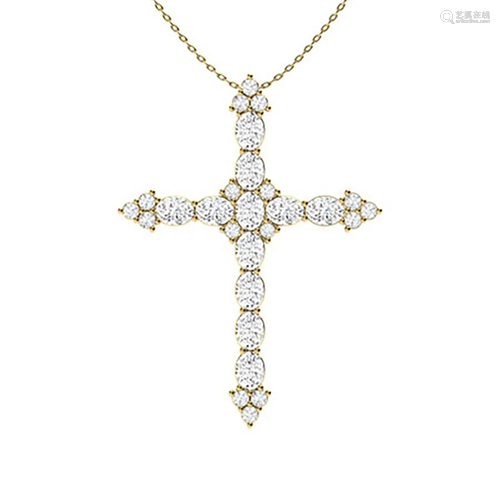 1.17 ctw Diamond Necklace 18K Yellow Gold