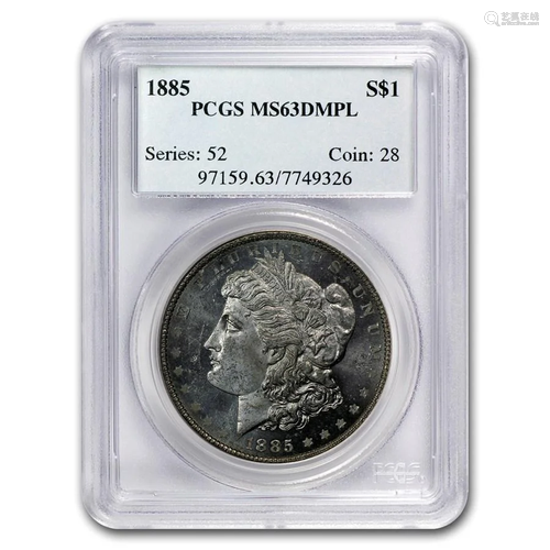 1885 Morgan Dollar MS-63 DMPL PCGS