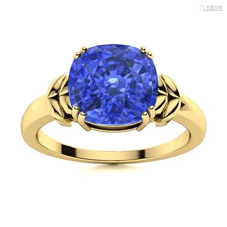 Natural 1.46 CTW Ceylon Sapphire Solitaire Ring 14K