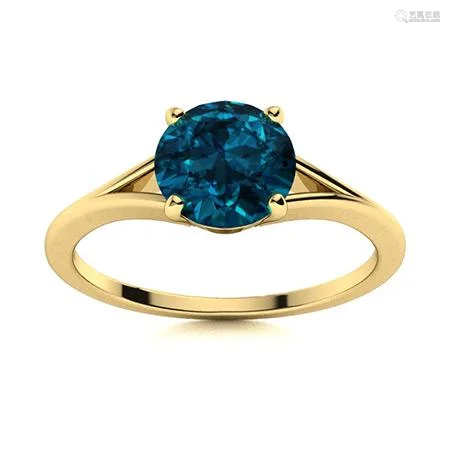 Natural 0.71 CTW Topaz Solitaire Ring 14K Yellow Gold