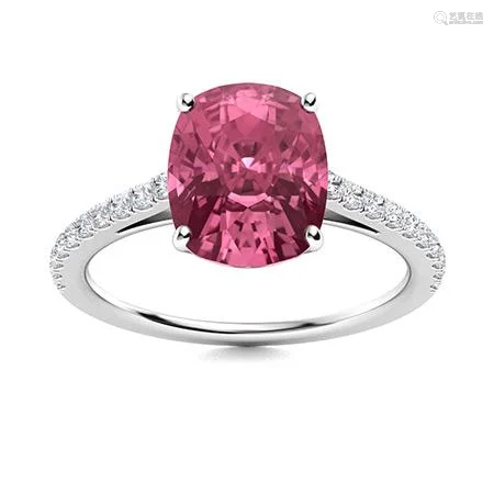 Natural 2.36 CTW Tourmaline & Diamond Engagement Ring