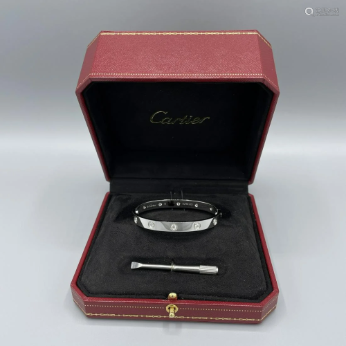 Cartier 10 Diamond Love Bracelet Size 16