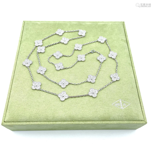 Van Cleef & Arpels 20 Motif Diamond Long Necklace