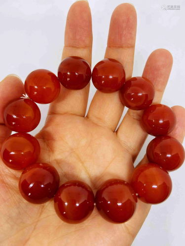 Natural Large Baoshan Red Carnelian bracelet