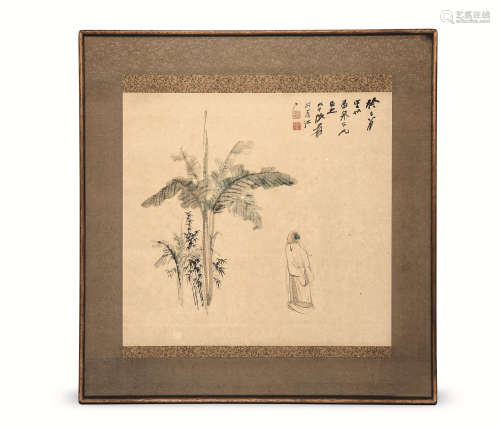 张大千（1899-1983） 1953年作 蕉阴高士 镜心 设色纸本