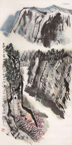 何海霞（1908-1998） 成渝春色 立轴 设色纸本