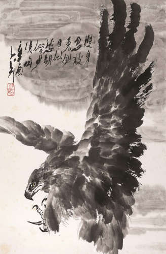 王子武（b.1936） 1981年作 雄鹰 立轴 水墨纸本
