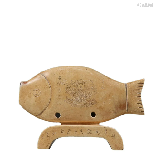 LIANGZHU CULTURE JADE FISH-FORM CARVING