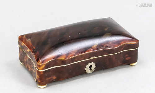 Tortoise shell casket, end of