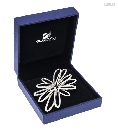 Swarovski, brooch in stylized