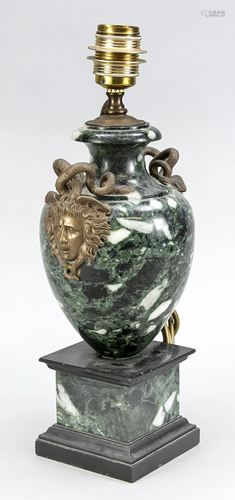 Lamp base with medusa head, la