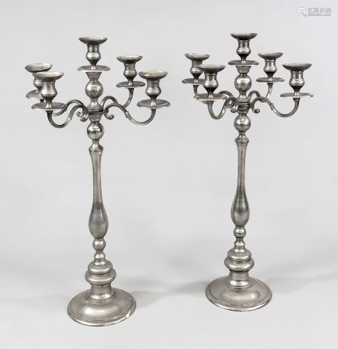 Pair of large chandeliers, 20t