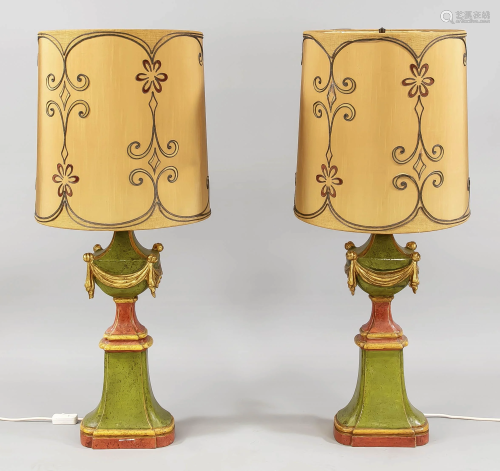 Pair of lampstands, 20th c., w
