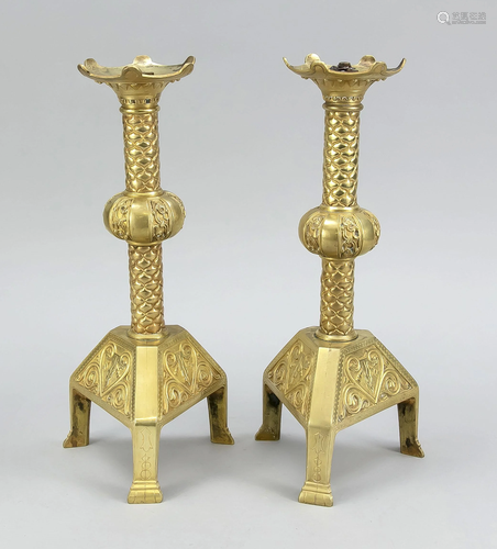 Pair of candlesticks, late 19t