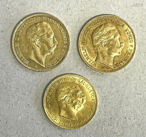 3 gold coins