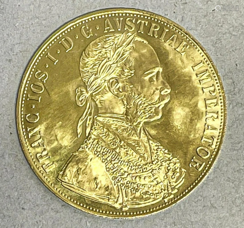 Gold coin Austria-Hungary, 4 d