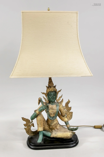 Lamp with figural base, 20th c