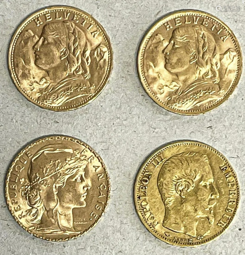4 gold coins