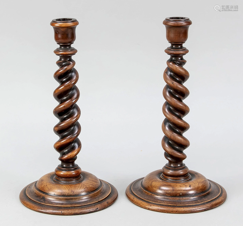 Candlestick, 19th c., round st