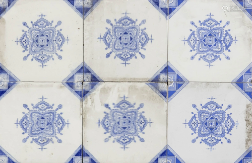 29 tiles, early 20th c., repea