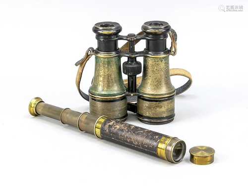 Field glasses and telescope, p