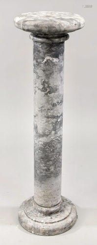 Flower column, 20th c. gray ma